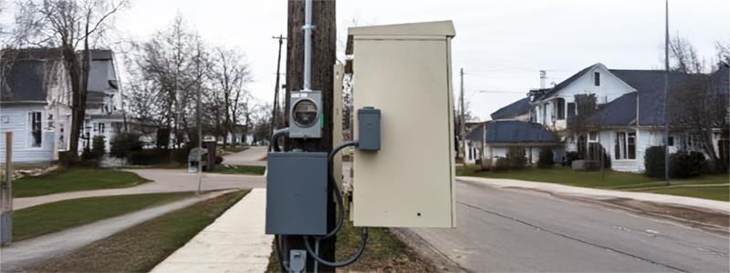 fiber box on a power line pole